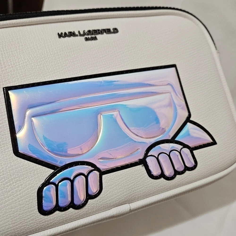 NWT Karl Lagerfeld Paris Maybelle Cross Body Purse White - Picture 11 of 11
